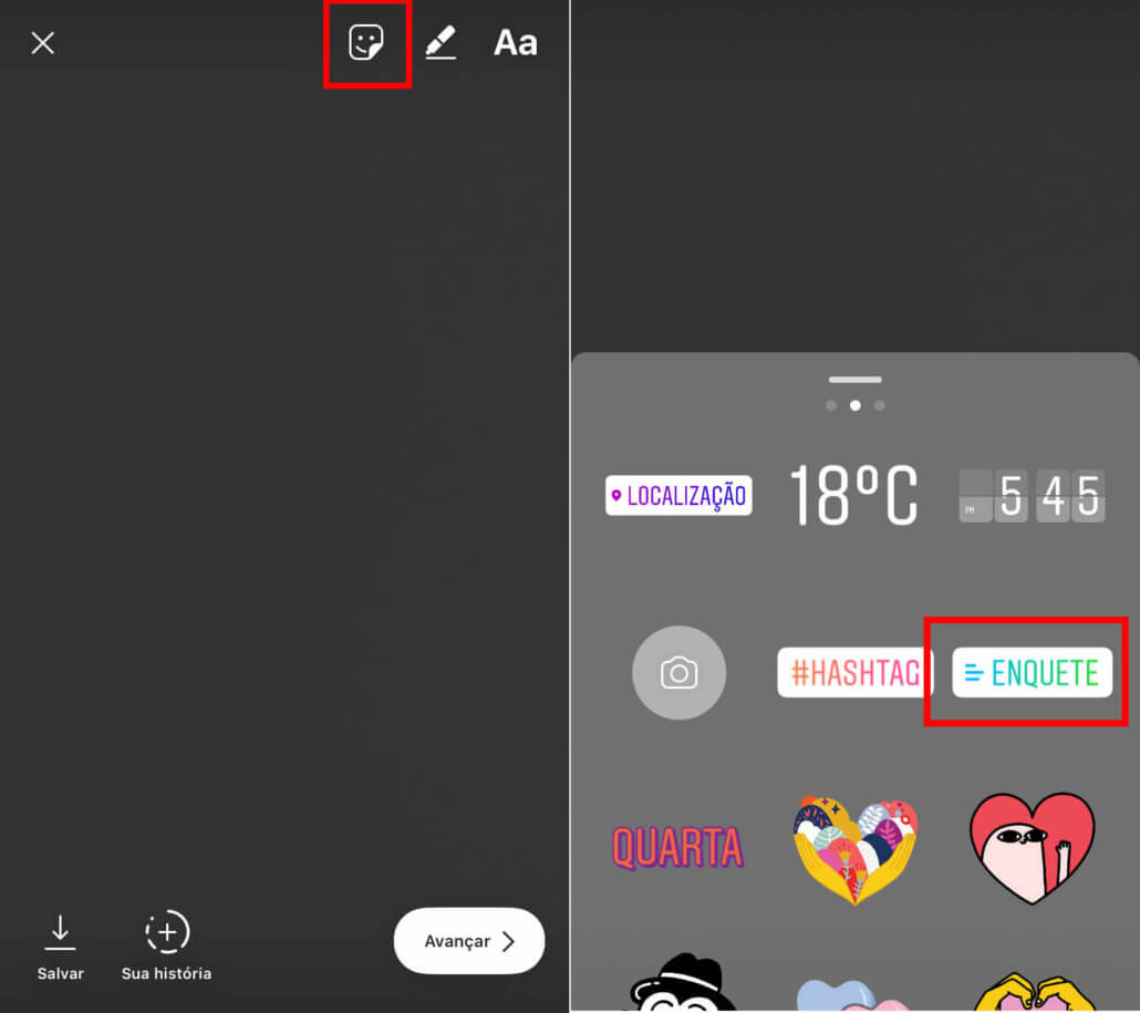novidade no stories do instagram tem nova enquete como emojis suricato digital