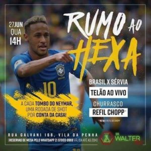 bar do rio de janeiro vai dar bebida gratis a cada tombo de neymar no proximo jogo do brasil na copa
